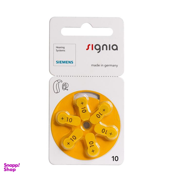 باتری سمعک زیمنس (Siemens) شماره A10 بسته 6 عددی