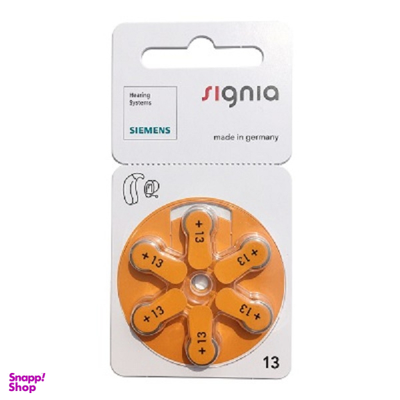 باتری سمعک زیمنس (Siemens) شماره A13 بسته 6 عددی