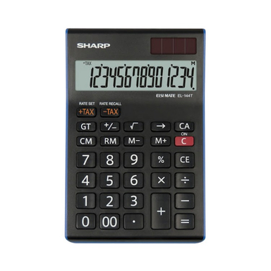 ماشین حساب شارپ مدل EL-144T-BL