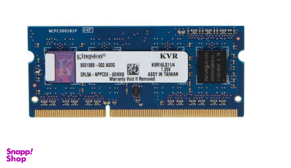 رم لپ تاپ کینگستون (Kingston) مدل 1600 DDR3L PC3L 12800S MHz ظرفیت 4 گیگابایت
