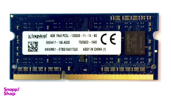 رم لپ تاپ کینگستون (Kingston) مدل 1600 DDR3L PC3L 12800S MHz ظرفیت 4 گیگابایت