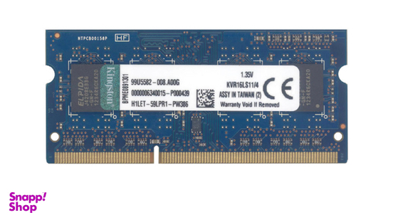 رم لپ تاپ کینگستون (Kingston) مدل 1600 DDR3L PC3L 12800S MHz ظرفیت 4 گیگابایت