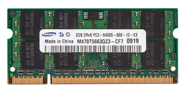 رم لپ تاپ DDR2 تک کاناله 800 مگاهرتز سامسونگ مدل 6400s ظرفیت 2 گیگابایت
