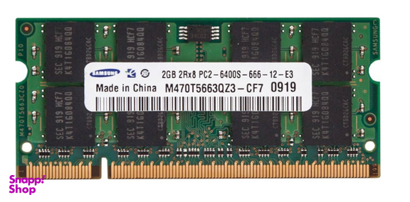 رم لپ تاپ DDR2 تک کاناله 800 مگاهرتز سامسونگ مدل 6400s ظرفیت 2 گیگابایت