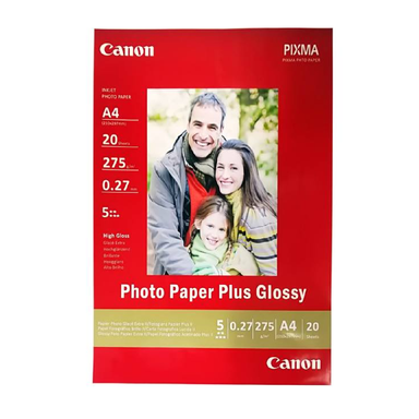 کاغذ عکس کانن (Canon) مدل Plus Glossy سایز A4 بسته 20 عددی