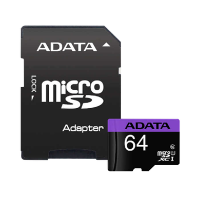 کارت حافظه MicroSDHC ای دیتا (Adata) مدل Premier کلاس 10 استاندارد UHS-I سرعت 80 MBps ظرفیت 64 گیگابایت رنگ مشکی
