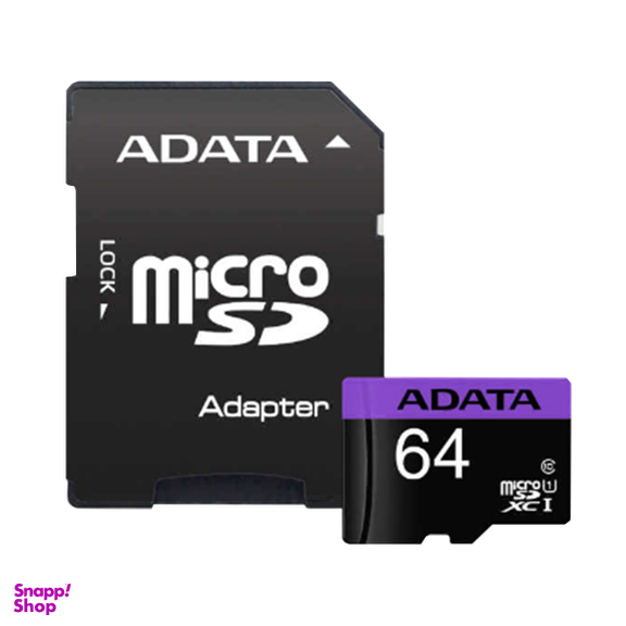 کارت حافظه MicroSDHC ای دیتا (Adata) مدل Premier کلاس 10 استاندارد UHS-I سرعت 80 MBps ظرفیت 64 گیگابایت رنگ مشکی