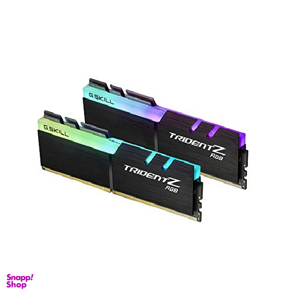 رم دسکتاپ DDR4 دو کاناله جی اسکیل (G Skill) سری Trident Z RGB فرکانس 3000 مگاهرتز CL16 ظرفیت 16 گیگابایت بسته دو عددی