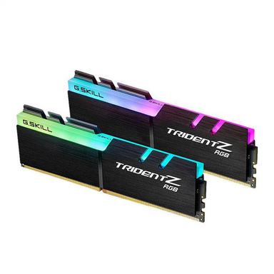 رم دسکتاپ DDR4 دو کاناله جی اسکیل (G Skill) سری Trident Z RGB فرکانس 3200 مگاهرتز CL16 ظرفیت 32 گیگابایت بسته دو عددی