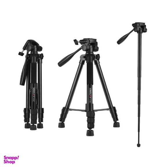 سه پایه کینگ جوی (Kingjoy) مدل VT-880 به همراه گیره نگهدارنده رنگ مشکی