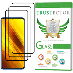 محافظ صفحه نمایش تراستکتور (Trustector) مدل GSS مناسب گوشی موبایل شیایومی Poco X3 NFC بسته 3 عددی