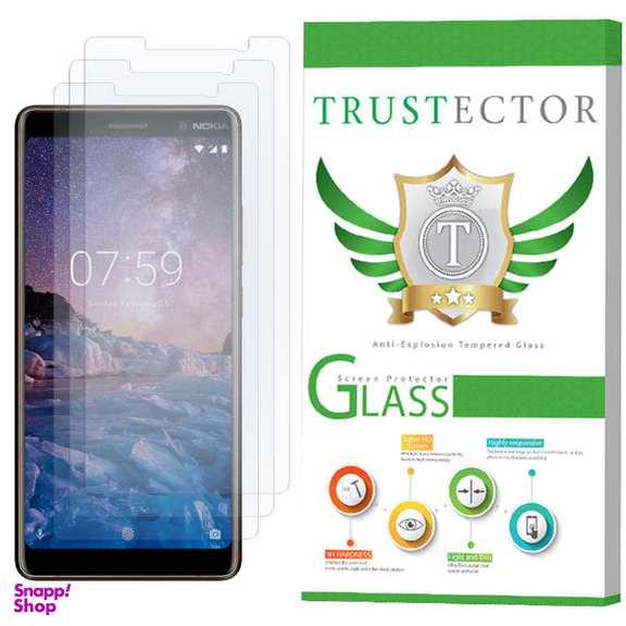 محافظ صفحه نمایش تراستکتور (Trustector) مدل GLS مناسب گوشی نوکیا 7 Plus بسته 3 عددی