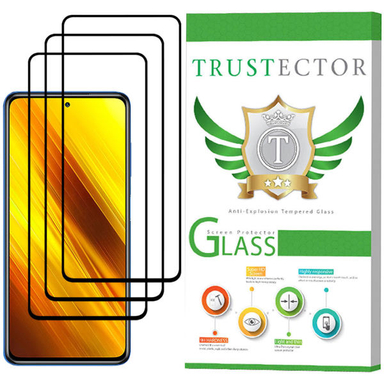 محافظ صفحه نمایش تراستکتور (Trustector) مدل GSS مناسب گوشی موبایل شیایومی Poco X3 NFC بسته 3 عددی