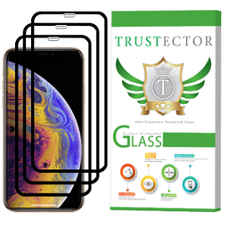 محافظ صفحه نمایش 3D تراستکتور (Trustector) مدل TSP مناسب گوشی اپل iPhone XS بسته 3 عددی