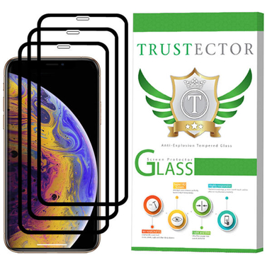 محافظ صفحه نمایش 3D تراستکتور (Trustector) مدل TSP مناسب گوشی اپل iPhone XS بسته 3 عددی