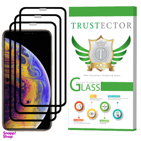 محافظ صفحه نمایش 3D تراستکتور (Trustector) مدل TSP مناسب گوشی اپل iPhone XS بسته 3 عددی