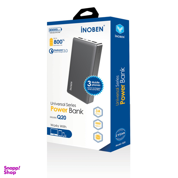 پاوربانک آینوبن (Inoben) مدل QPD-20 ظرفیت 20000 میلی آمپر ساعت