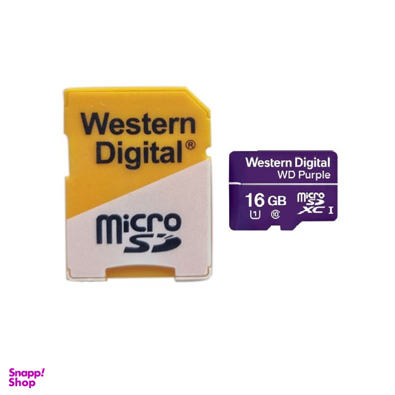 کارت حافظه microSDXC وسترن دیجیتال (Western Digital) مدل کلاس 10 استاندارد UHS-I U1 سرعت 100MBpsظرفیت 16 گیگابایت رنگ سرمه ای