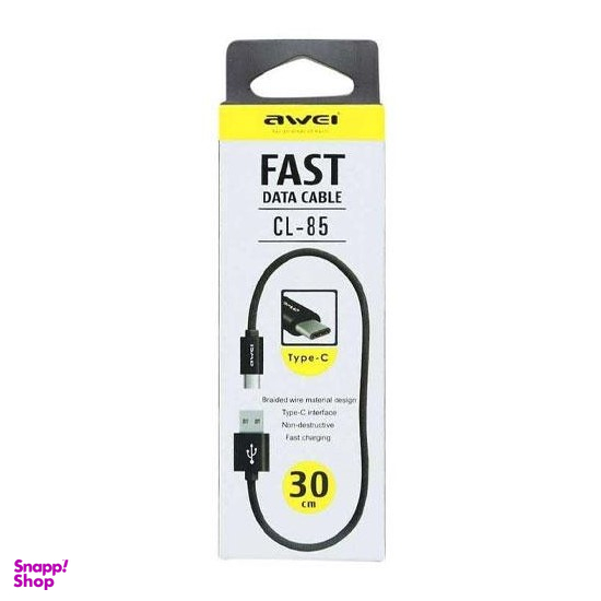کابل کوتاه USB به تایپ سی اوی (Awei) مدل Awei Cl-85 طول 30 سانتی