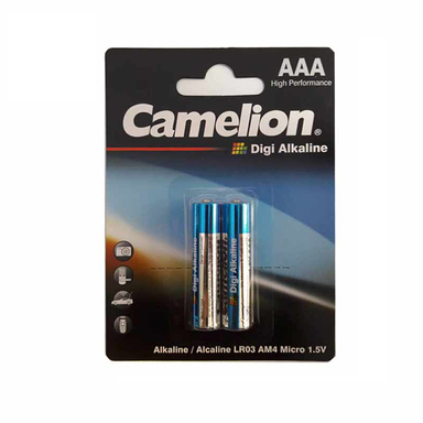 باتری نیم قلمی کملیون (Camelion) مدل دیجی آلکالاین بسته 2 عددی رنگ آبی