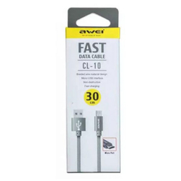 کابل کوتاه USB به میکرو یو اس بی اوی (Awei) مدل Awei Cl-10 طول 30 سانتی متری