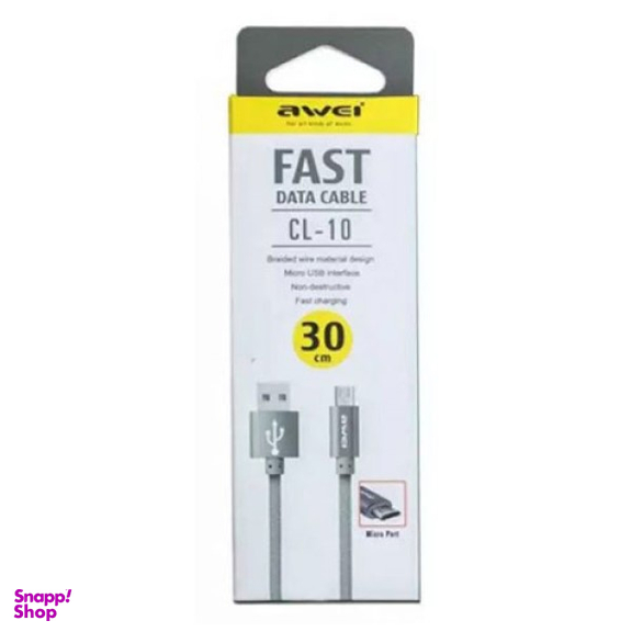 کابل کوتاه USB به میکرو یو اس بی اوی (Awei) مدل Awei Cl-10 طول 30 سانتی متری