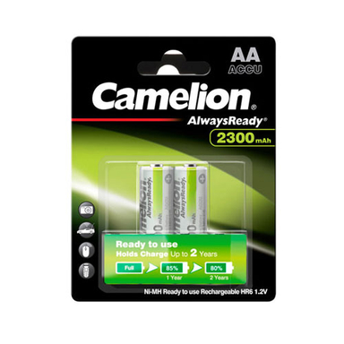 باتری قلمی شارژی کملیون (Camelion) مدل AlwaysReady ظرفیت 2300 میلی آمپر رنگ سبز