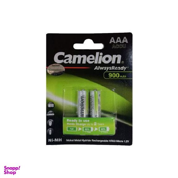 باتری نیم قلمی قابل شارژ کملیون (Camelion) ظرفیت 1100 میلی آمپر بسته 2 عددی رنگ نارنجی