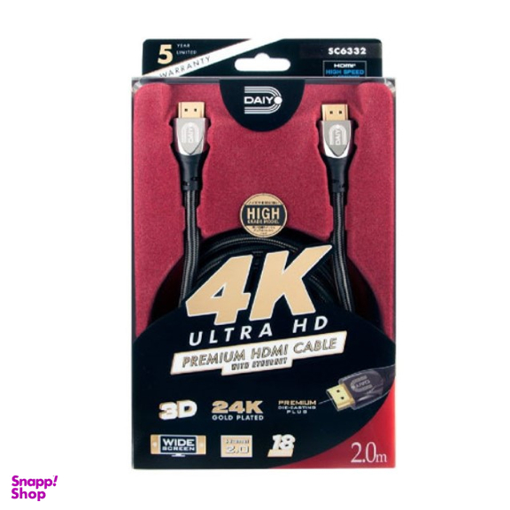 کابل HDMI دایو (Daiyo) کیفیت 4K مدل SC 6332 طول 2 متری