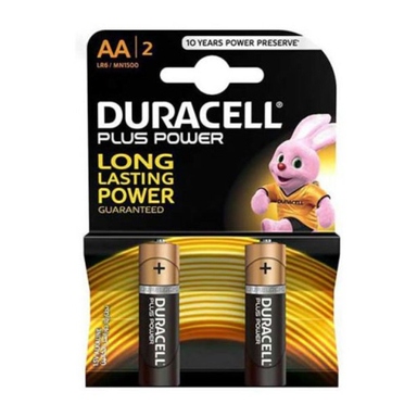 باتری قلمی دوراسل (Duracell) مدل پلاس پاور بسته 2 عددی رنگ مشکی