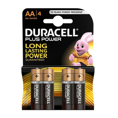 باتری قلمی دوراسل (Duracell) مدل پلاس پاور بسته 4 عددی رنگ مشکی