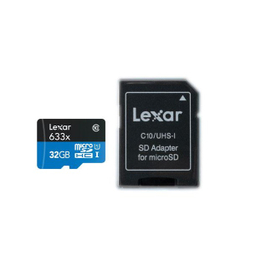 کارت حافظه میکرو لکسار(Lexar) مدل A1 Lexar 633X ظرفیت 32 گیگابایت رنگ مشکی