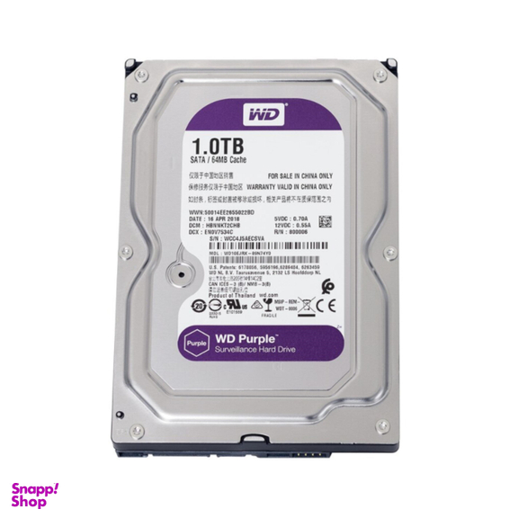 هارددیسک اینترنال وسترن دیجیتال (WD) مدل Purple WD10EJRX ظرفیت 1 ترابایت