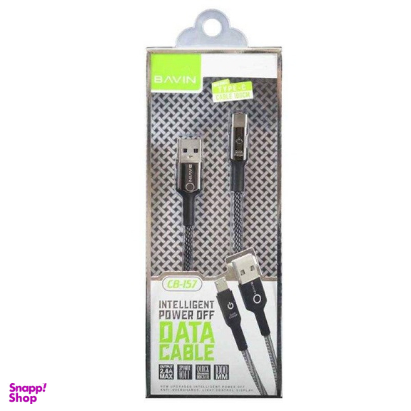 کابل تبدیل USB به USB-C باوین(BAVIN) مدل CB-157 به طول 1 متر هوشمند رنگ مشکی