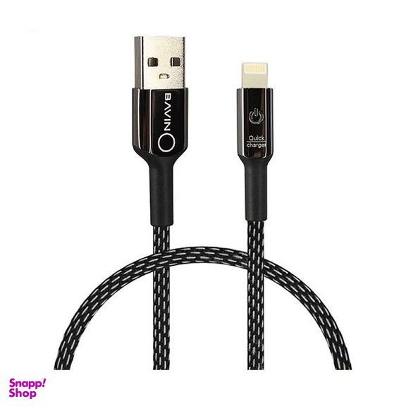 کابل تبدیل USB به لایتنینگ باوین(BAVIN) مدل CB-157 به طول 1 متر هوشمند رنگ مشکی