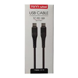 کابل Type-C به Type-C تسکو (Tsco) مدل TC PD 189 طول 1 متر