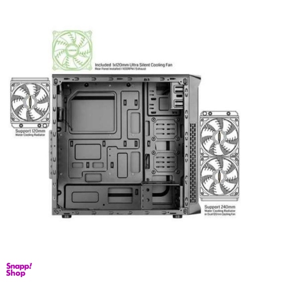 کیس کامپیوتر گرین (Green) مدل Oraman Plus رنگ مشکی