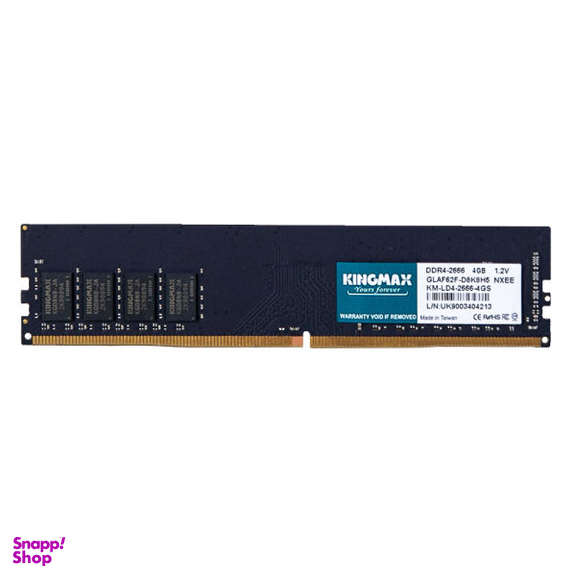 رم دسکتاپ DDR4 تک کاناله 2666 مگاهرتز CL16 کینگ مکس (King Max) مدل GLAF62F-D8K8H5 ظرفیت 4GB