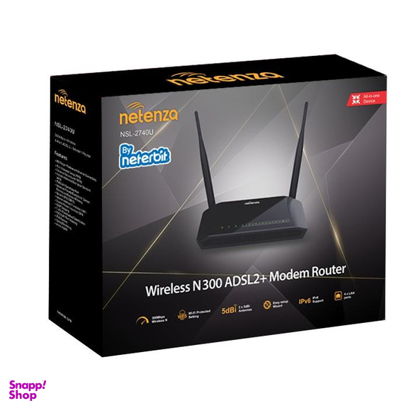 مودم روتر +ADSL2 نتربیت (Neterbit) مدل Netenza 2740U رنگ مشکی
