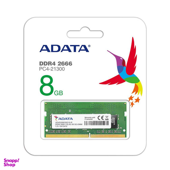رم لپ تاپ DDR4 تک کاناله 2666 مگاهرتز CL19 ای دیتا (Adata) مدل MN-RL01 ظرفیت 8 گیگابایت