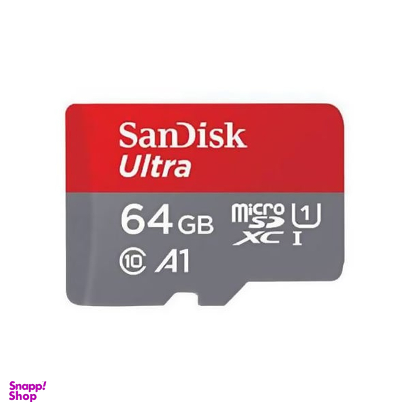 کارت حافظه microSDXC سن دیسک (San Disk) مدل Ultra A1 کلاس 10 استاندارد UHS-I سرعت 120MBps ظرفیت 64 گیگابایت رنگ مشکی