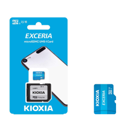 کارت حافظه‌ microSDHC کیوکسیا (Kioxia) مدل EXCERIA کلاس 10 استاندارد UHS-I U1 سرعت 100MBps ظرفیت 32 گیگابایت+آداپتور SD
