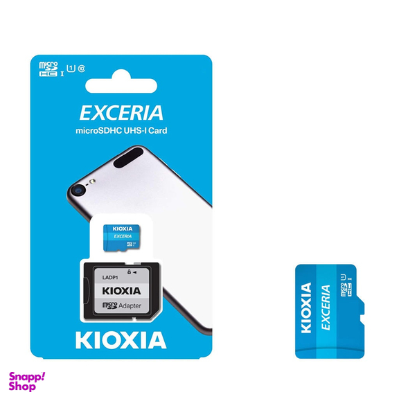 کارت حافظه‌ microSDHC کیوکسیا (Kioxia) مدل EXCERIA کلاس 10 استاندارد UHS-I U1 سرعت 100MBps ظرفیت 32 گیگابایت+آداپتور SD
