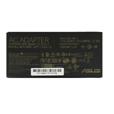 آداپتور لپ تاپ ایسوس (Asus) مدل سوزن دار اورجینال توان 7.5 آمپر ظرفیت 20 ولت به طول 3.7 *6 میلی متر