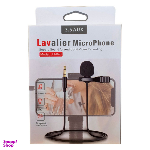 میکروفون یقه‌ای لاوالیر (Lavalier) مدل JH-043