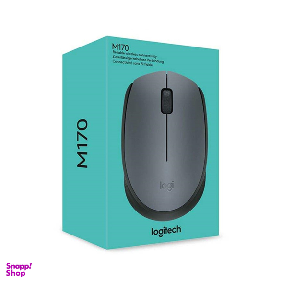 ماوس بی‌ سیم لاجیتک (Logitech) مدل Mouse M170 رنگ خاکستری
