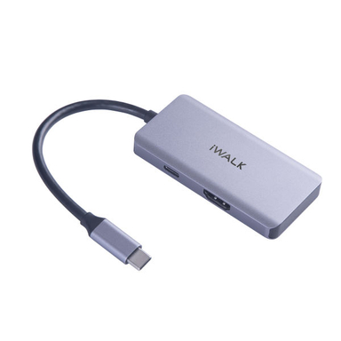 هاب 5 پورت USB-C آی واک (Iwalk) مدل ADH005 رنگ نقره ای