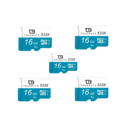 کارت حافظه microSD HC تروبایت (Truebyte) مدل 533X V30 کلاس 10 استاندارد UHS-I U1 ظرفیت 16 گیگابایت بسته 5 عددی