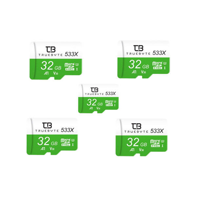 کارت حافظه microSD HC تروبایت (Truebyte) مدل 533X-A1-V30 کلاس 10 استاندارد UHS-I U3 ظرفیت 32 گیگابایت بسته 5 عددی