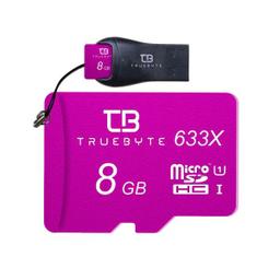 کارت حافظه microSD HC تروبایت (Truebyte) مدل 633X کلاس 10 استاندارد UHS-I U1 ظرفیت 8 گیگابایت همراه با کارت خوان